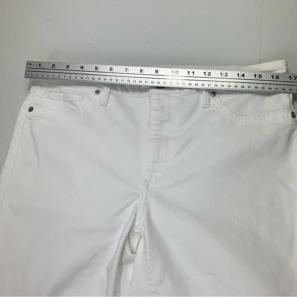 Lucky Brand White Ava Skinny Mid rise Denim Ankle Raw Hem  Jeans-Size 12/31 - Picture 13 of 15